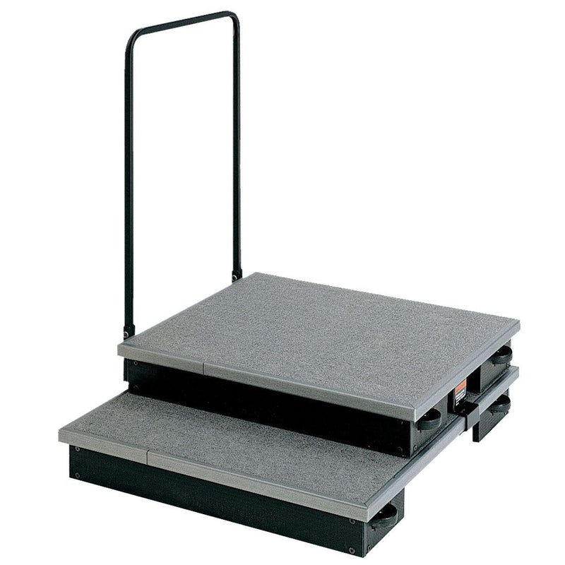 Conductor on a Wenger conductor's podium with music stand and rail