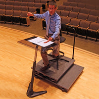Wenger conductor's podium with step and safety rail