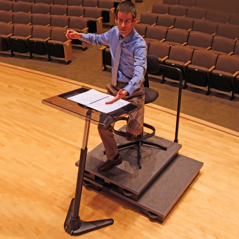 Wenger conductor's podium with step and safety rail