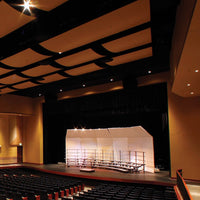 Wenger acoustical sound shell set up on a concert hall stage